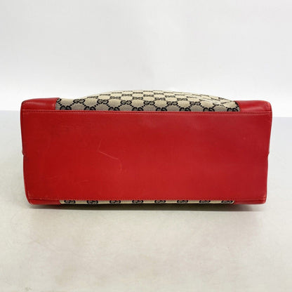 Gucci Tote GG Canvas 002 Beige Red Champagne Gold — view 3