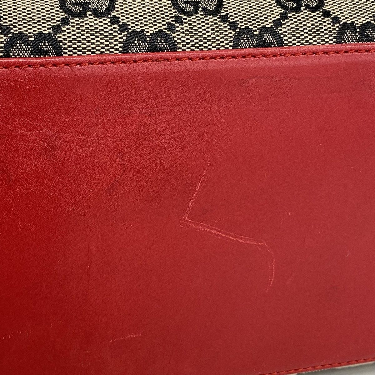 Gucci Tote GG Canvas 002 Beige Red Champagne Gold — view 8