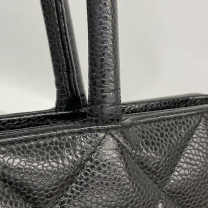 Chanel Tote Reissue Caviar Leather Black Silver — view 8