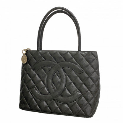 Chanel Tote Reissue Caviar Leather Black Silver