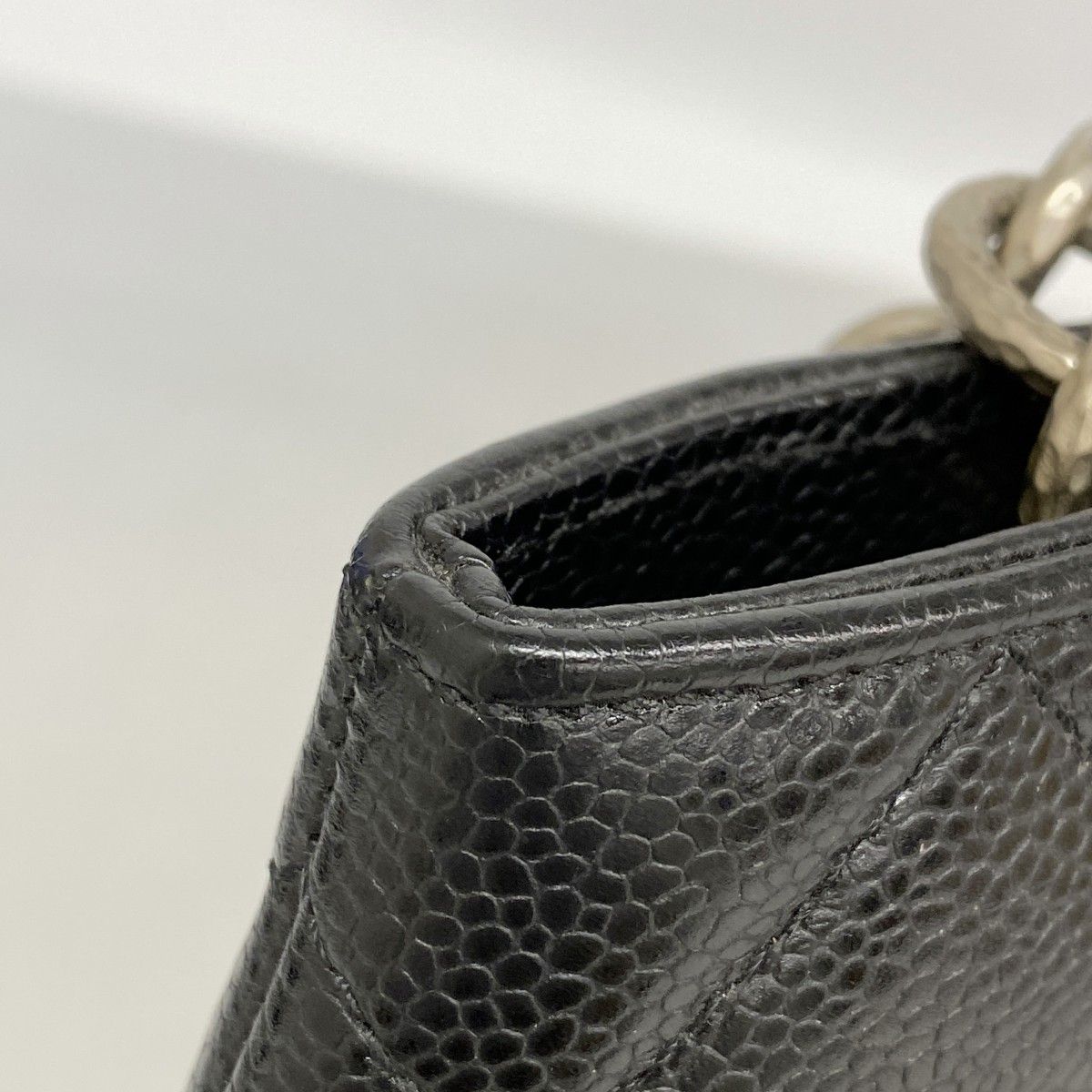 Chanel Tote Reissue Caviar Leather Black Silver — view 7