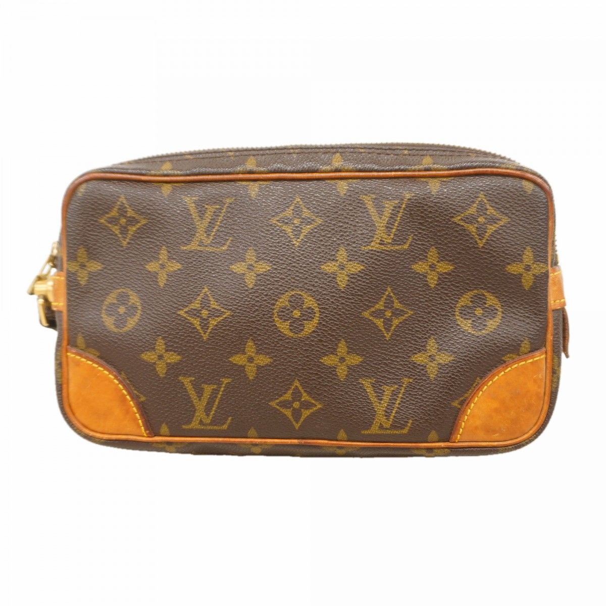 Louis Vuitton Clutch Monogram Marly Dragonne PM Brown