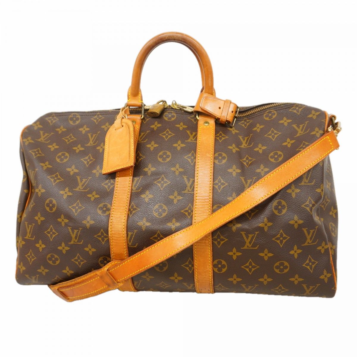 Louis Vuitton Boston Bag Monogram Keepall Bandouliere 45 Brown
