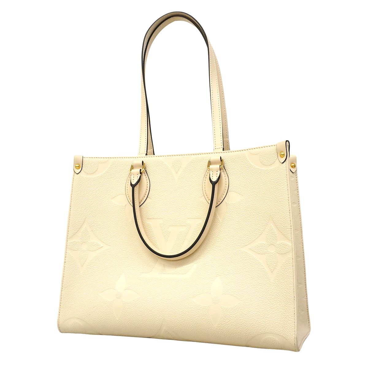 Louis Vuitton Tote Monogram Empreinte On The Go Cream 2-Way