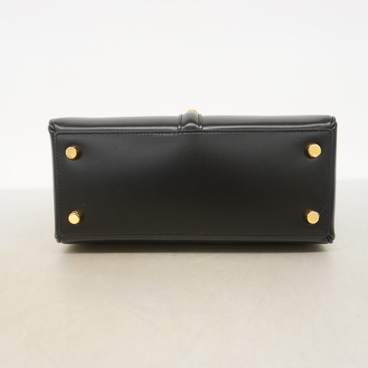 Celine Handbag Seise Leather Black Gold 2-Way — view 3