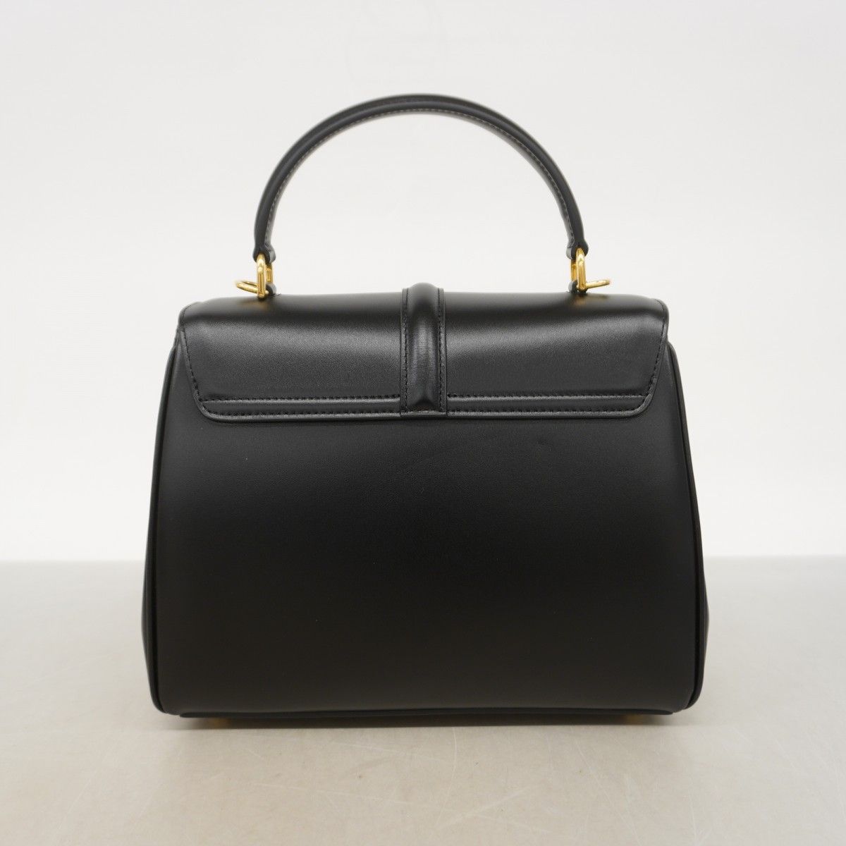 Celine Handbag Seise Leather Black Gold 2-Way — view 8