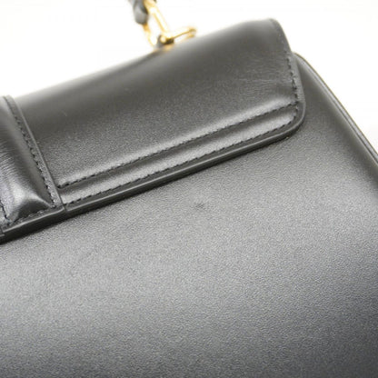 Celine Handbag Seise Leather Black Gold 2-Way — view 7
