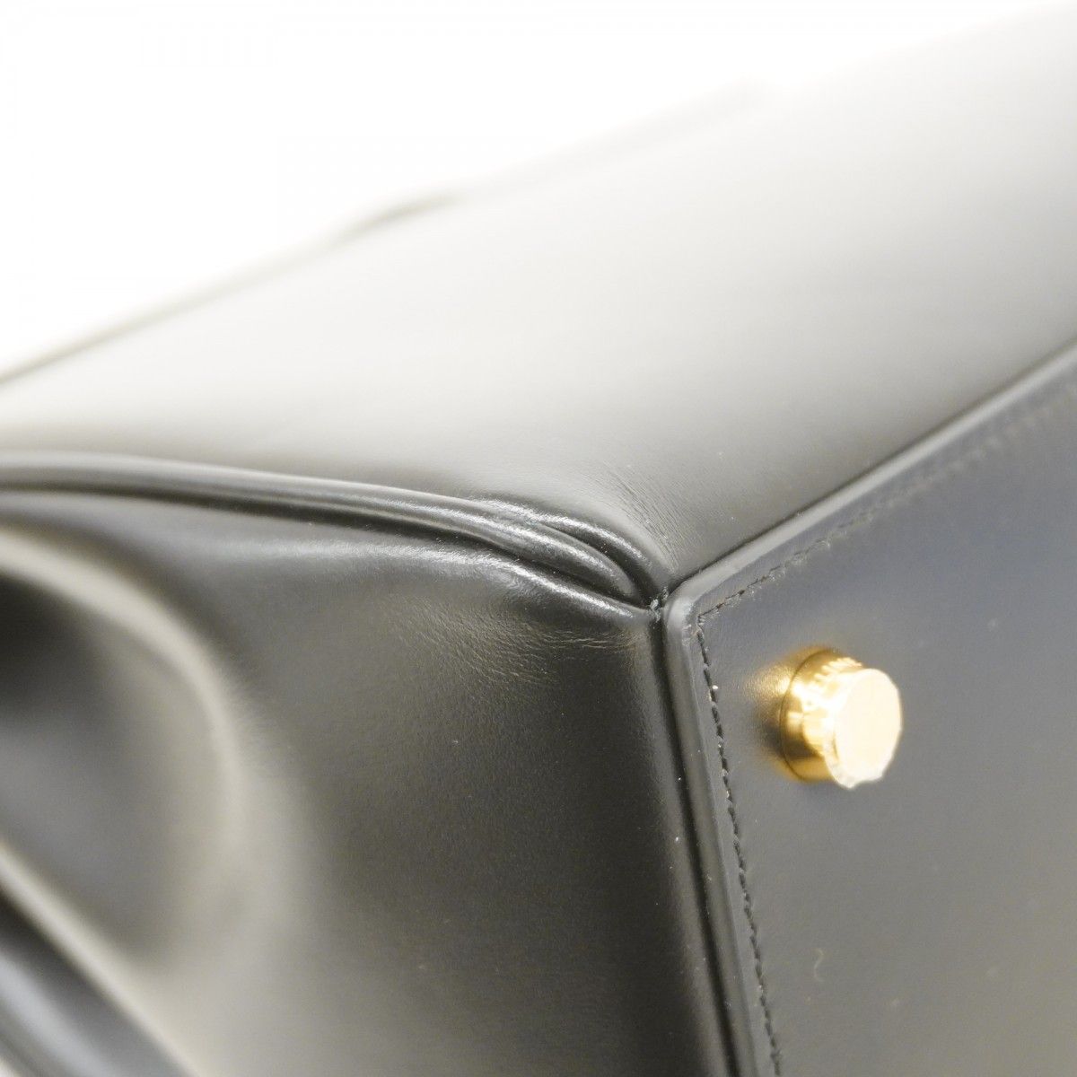 Celine Handbag Seise Leather Black Gold 2-Way — view 6