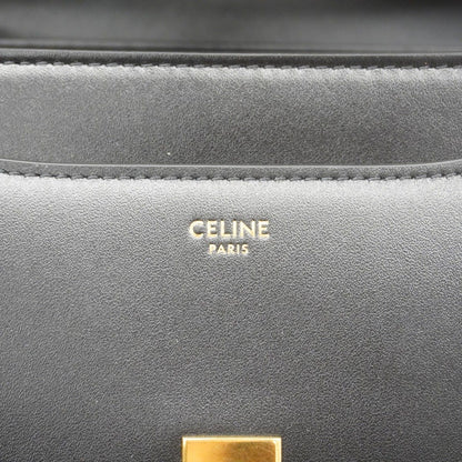 Celine Handbag Seise Leather Black Gold 2-Way — view 5