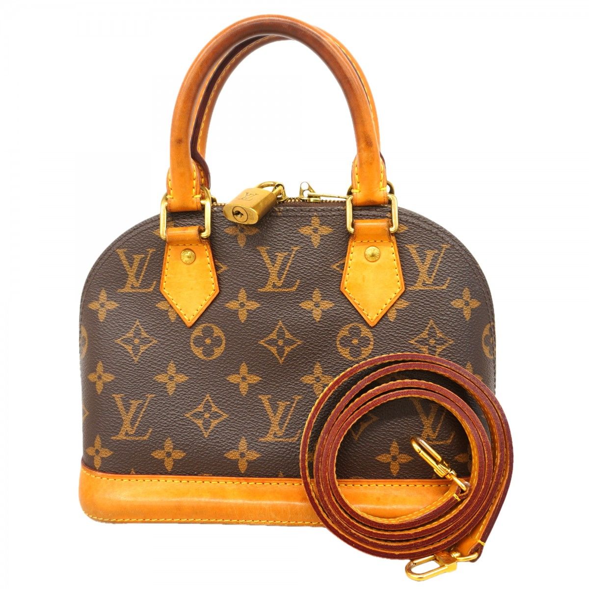 Louis Vuitton Handbag Monogram Alma BB Brown 2-Way