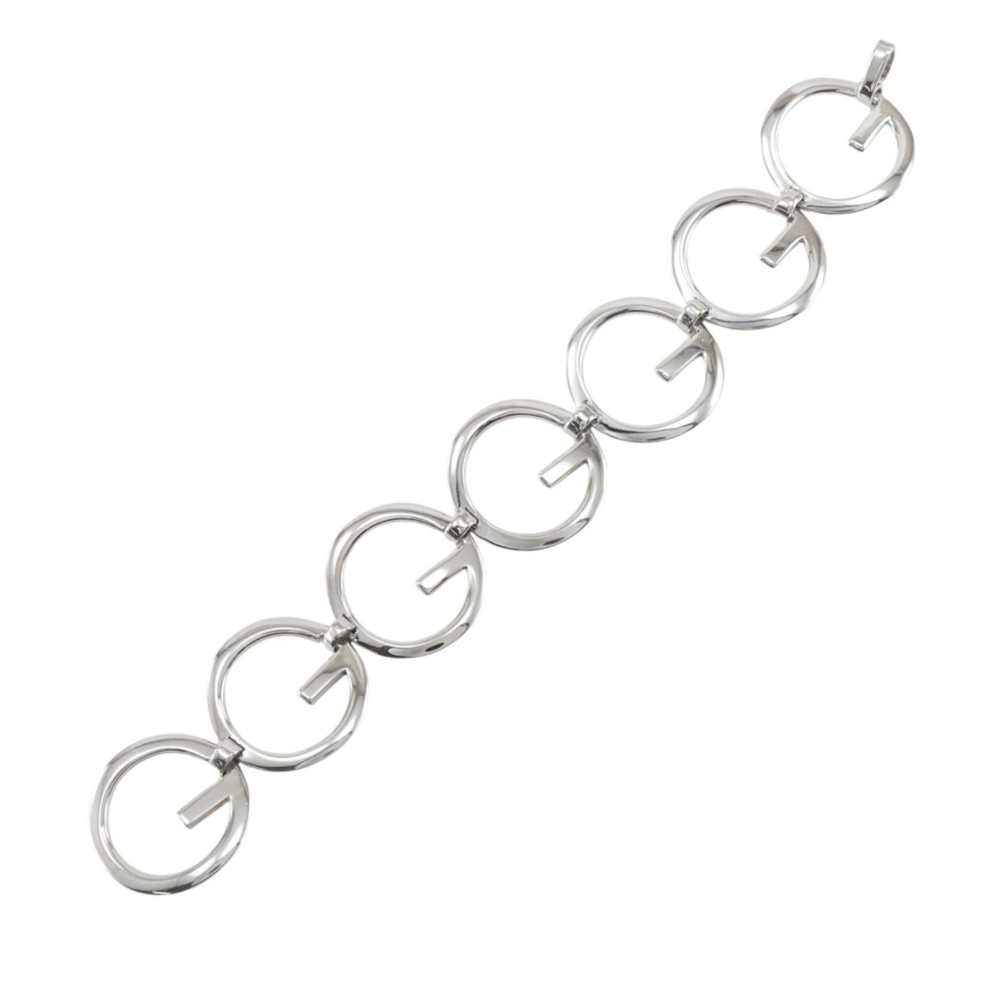 Gucci Logo Circle 925 Sterling Silver Bracelet — view 3