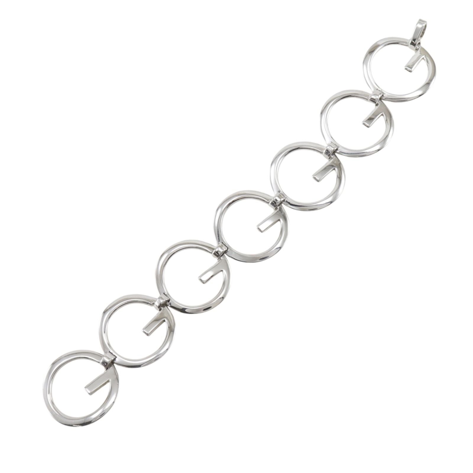 Gucci Logo Circle 925 Sterling Silver Bracelet — view 3