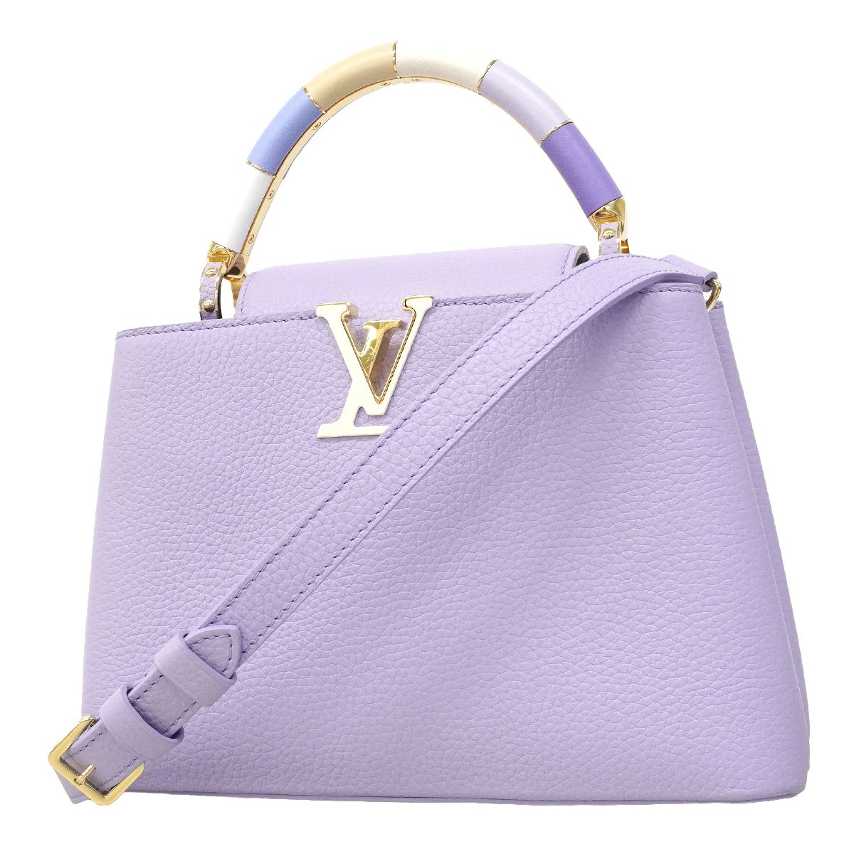 Louis Vuitton Handbag Taurillon Capucines BB Purple 2-Way