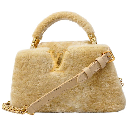 Louis Vuitton Handbag Capucines Ewmini Cream 2-Way