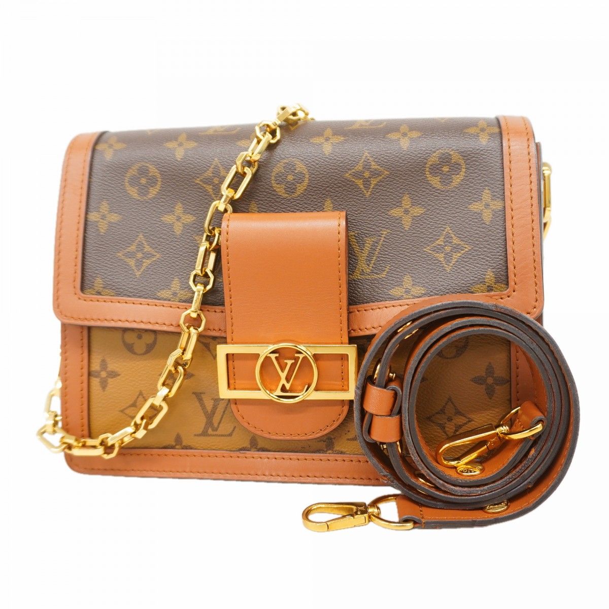 Louis Vuitton Shoulder Bag Monogram Reverse Dauphine Brown