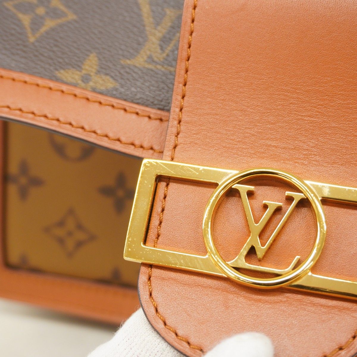 Louis Vuitton Shoulder Bag Monogram Reverse Dauphine Brown — view 8