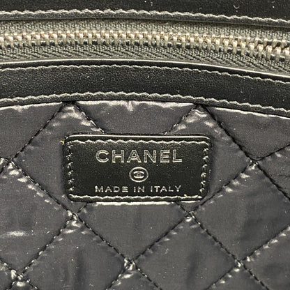 Chanel Clutch Deauville Canvas Black Gray Silver — view 5