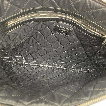Chanel Clutch Deauville Canvas Black Gray Silver — view 4