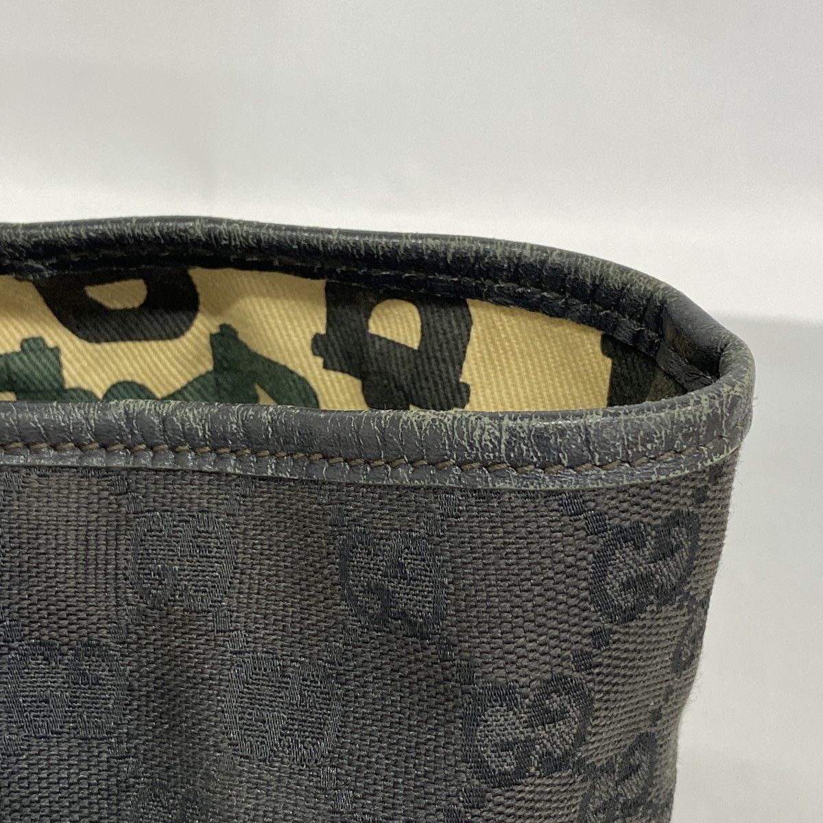 Gucci Tote GG Canvas Sherry Line Black Gold — view 7
