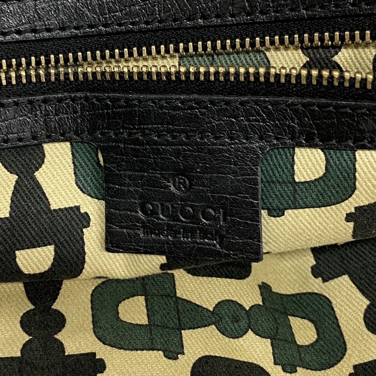 Gucci Tote GG Canvas Sherry Line Black Gold — view 5