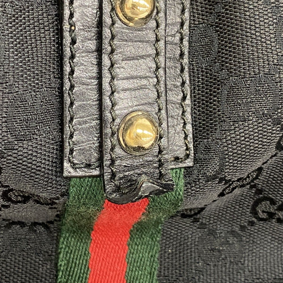 Gucci Tote GG Canvas Sherry Line Black Gold — view 9
