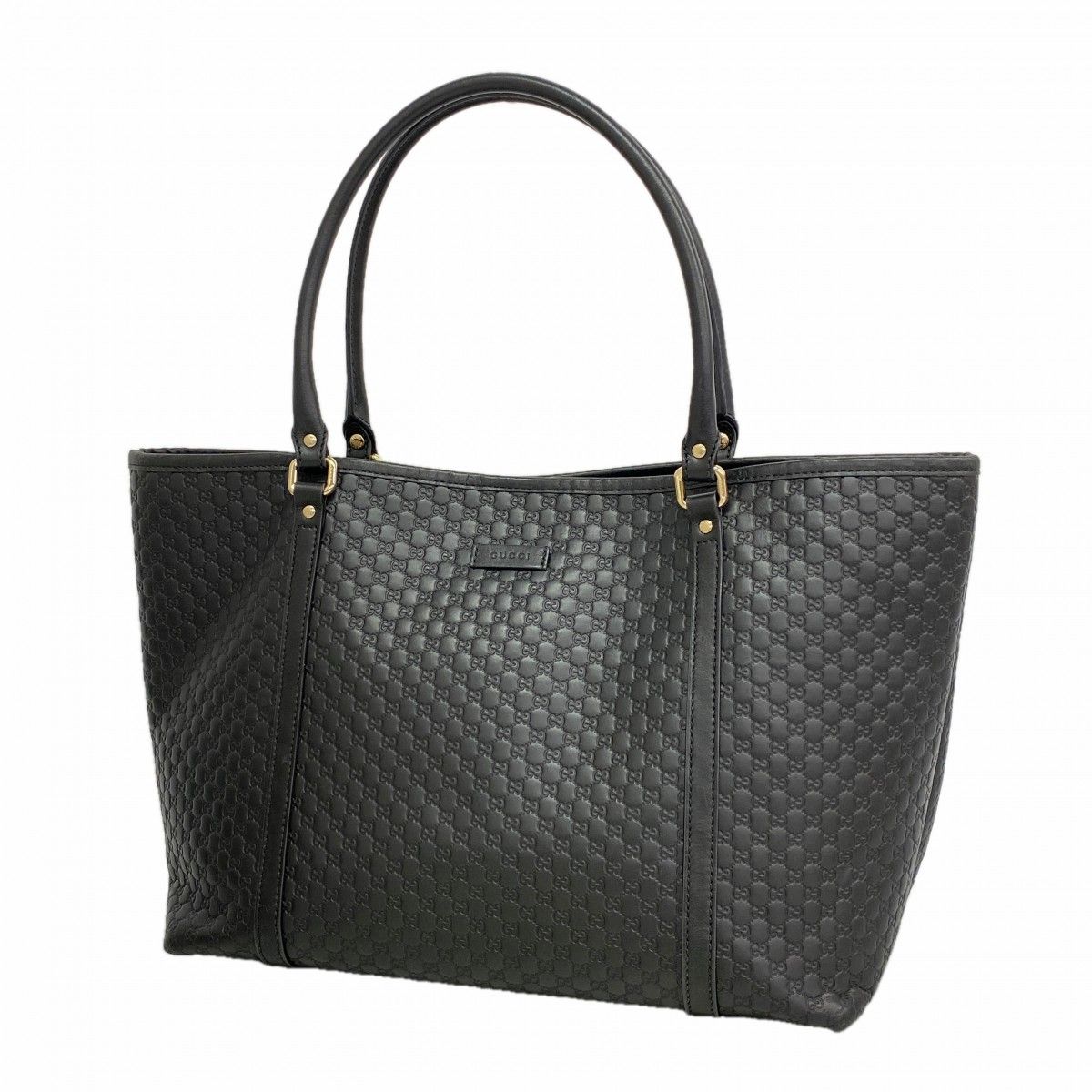 Gucci Tote Micro Guccissima Leather Black Gold