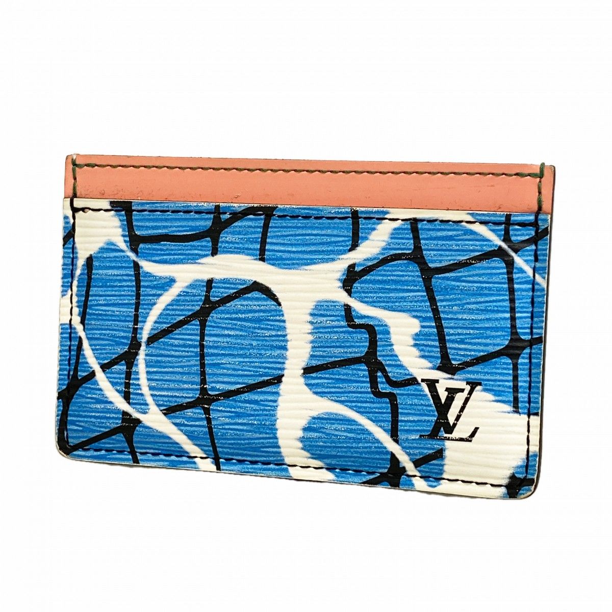 Louis Vuitton Card Case Epi Holder Sample Blue Multicolor