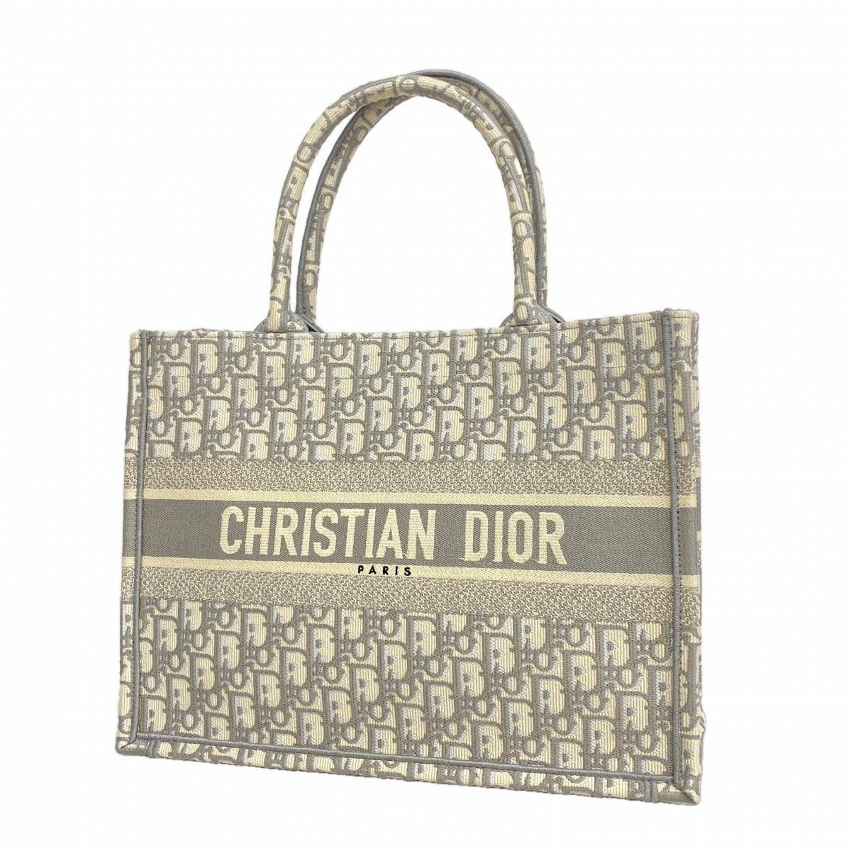 Dior Tote Trotter Book Canvas Gray