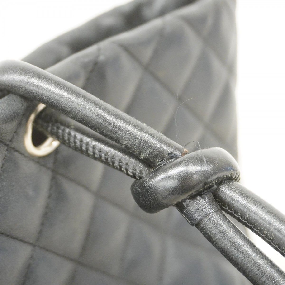 Chanel Tote Cambon Lambskin Black White Silver — view 9