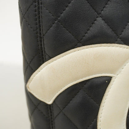 Chanel Tote Cambon Lambskin Black White Silver — view 8