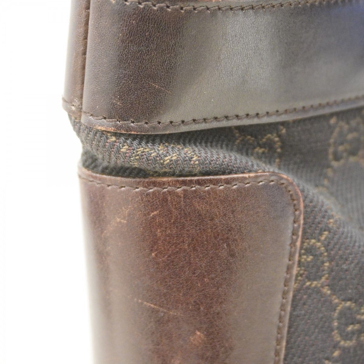 Gucci Tote Denim Dark Brown Silver — view 9