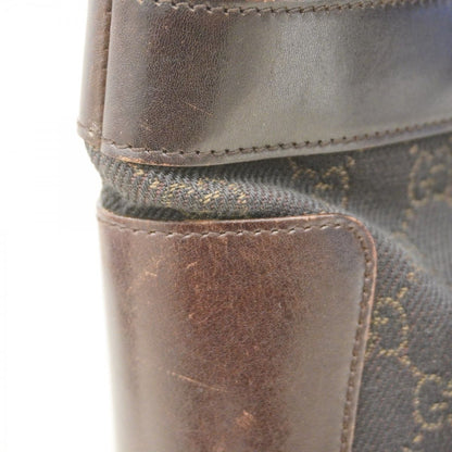 Gucci Tote Denim Dark Brown Silver — view 9