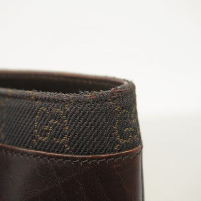 Gucci Tote Denim Dark Brown Silver — view 7