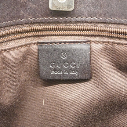 Gucci Tote Denim Dark Brown Silver — view 5