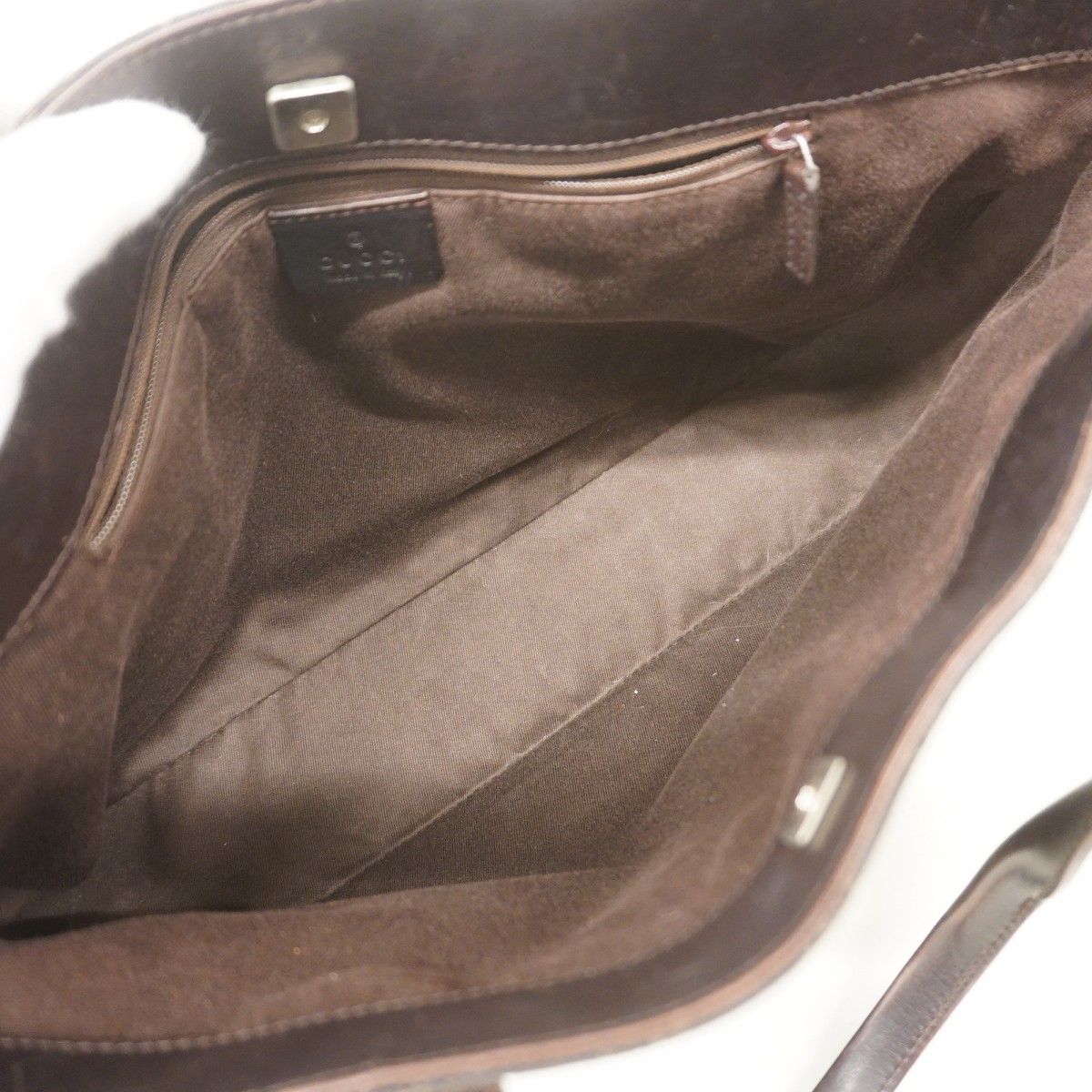 Gucci Tote Denim Dark Brown Silver — view 4