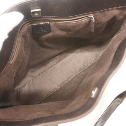 Gucci Tote Denim Dark Brown Silver — view 4