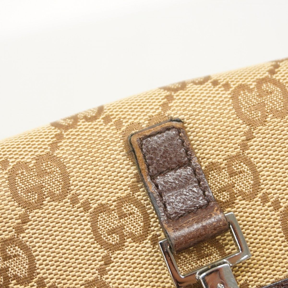 Gucci Waist Bag GG Canvas Brown Silver — view 7