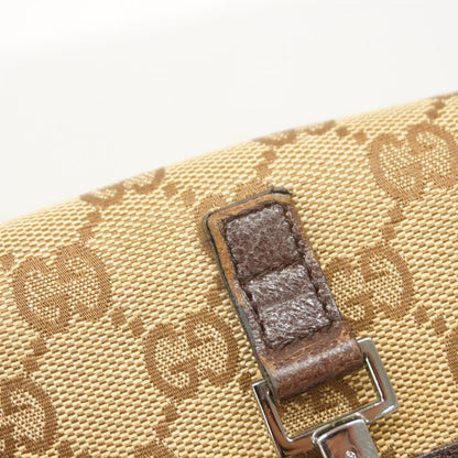 Gucci Waist Bag GG Canvas Brown Silver — view 7