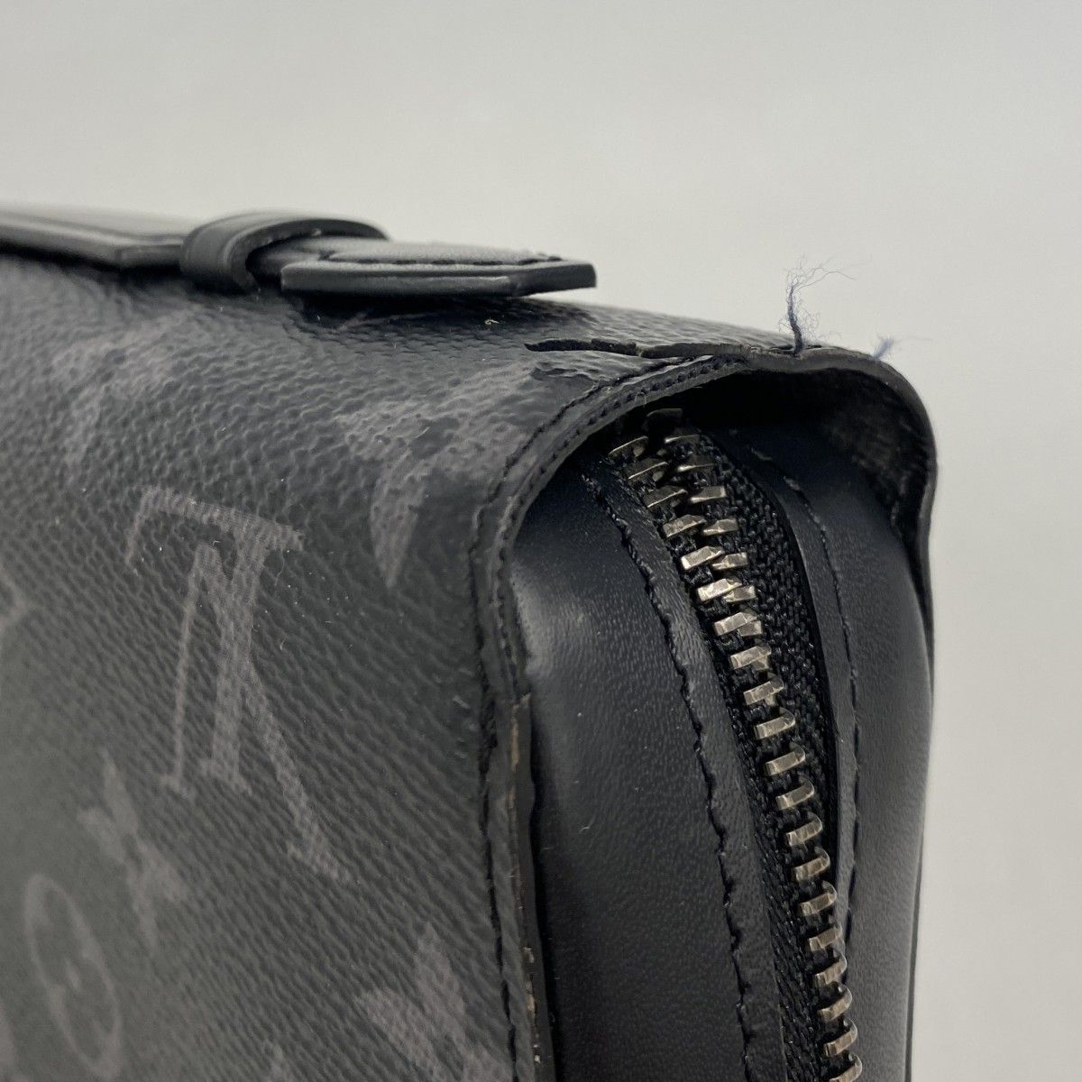 Louis Vuitton Wallet Monogram Eclipse Zippy XL Black Gray — view 6