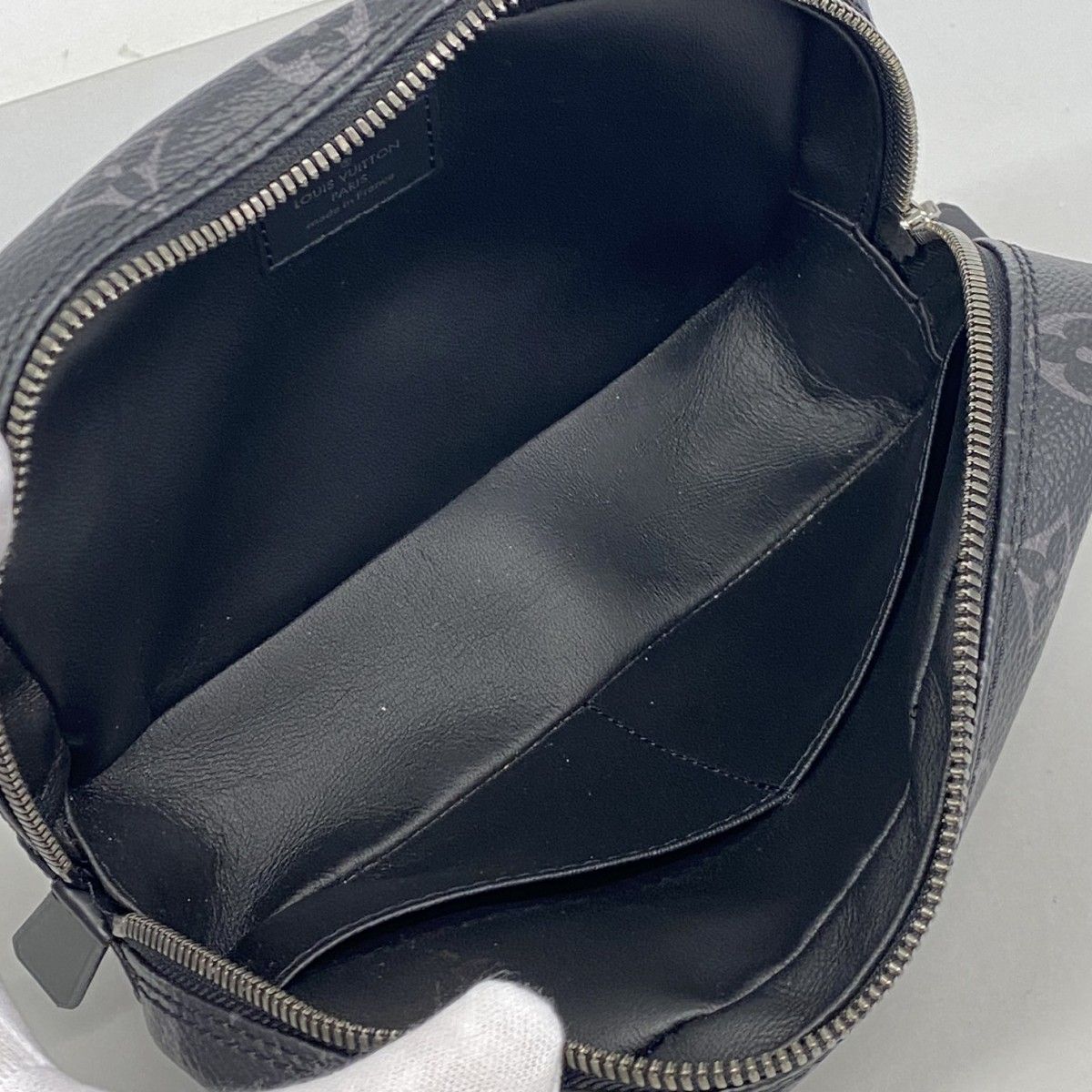 Louis Vuitton Pouch Monogram Eclipse Trousse Toilette PM Black Gray — view 4