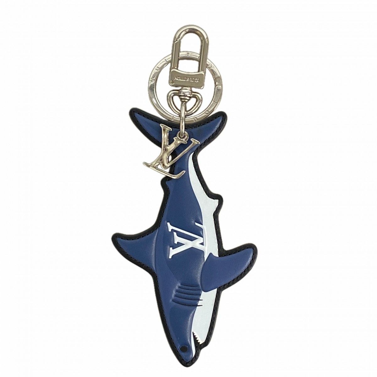 Louis Vuitton Key Holder Charm Monogram Porte Cles Shark Blue White