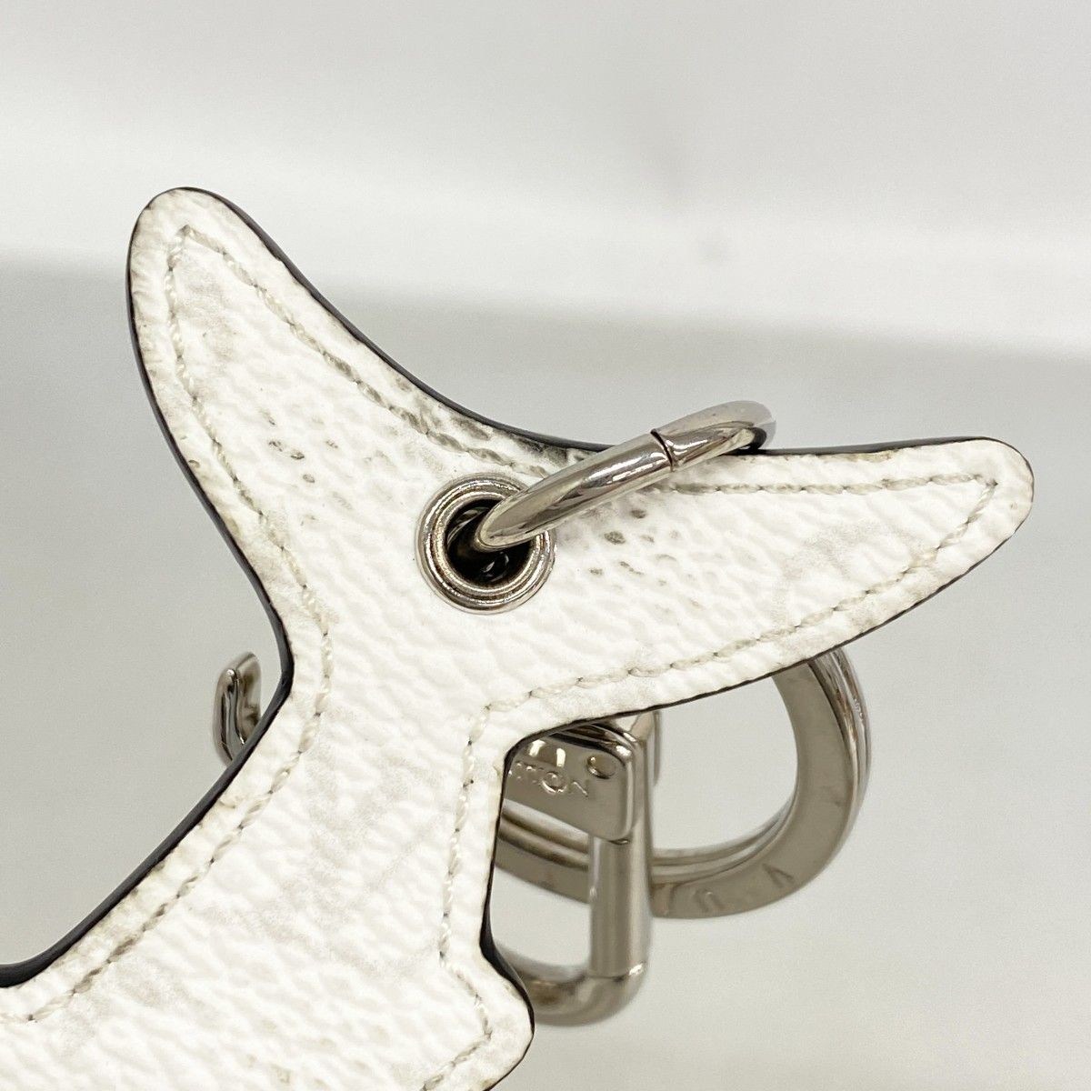 Louis Vuitton Key Holder Charm Monogram Porte Cles Shark Blue White — view 3