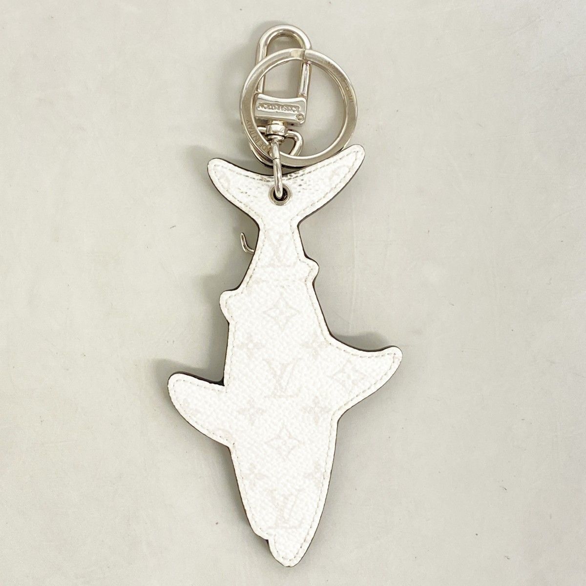 Louis Vuitton Key Holder Charm Monogram Porte Cles Shark Blue White — view 5