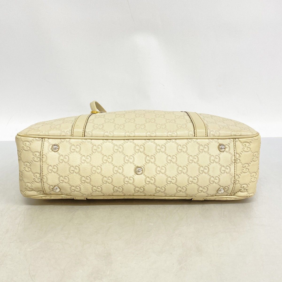 Gucci Tote Guccissima GG Twins Leather Beige Gold Silver — view 3