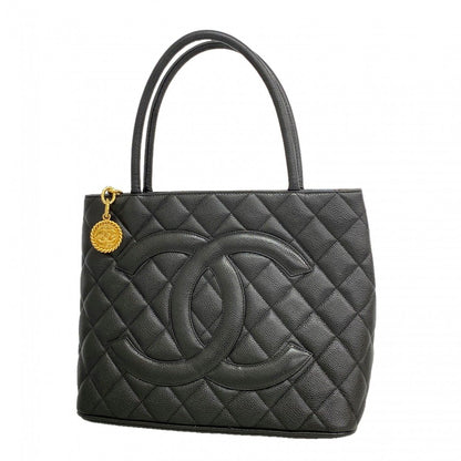 Chanel Tote Reissue Caviar Leather Black Gold