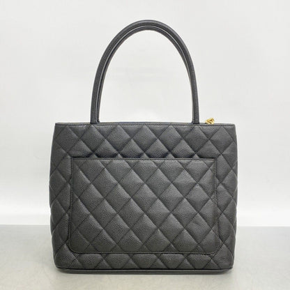 Chanel Tote Reissue Caviar Leather Black Gold — view 9