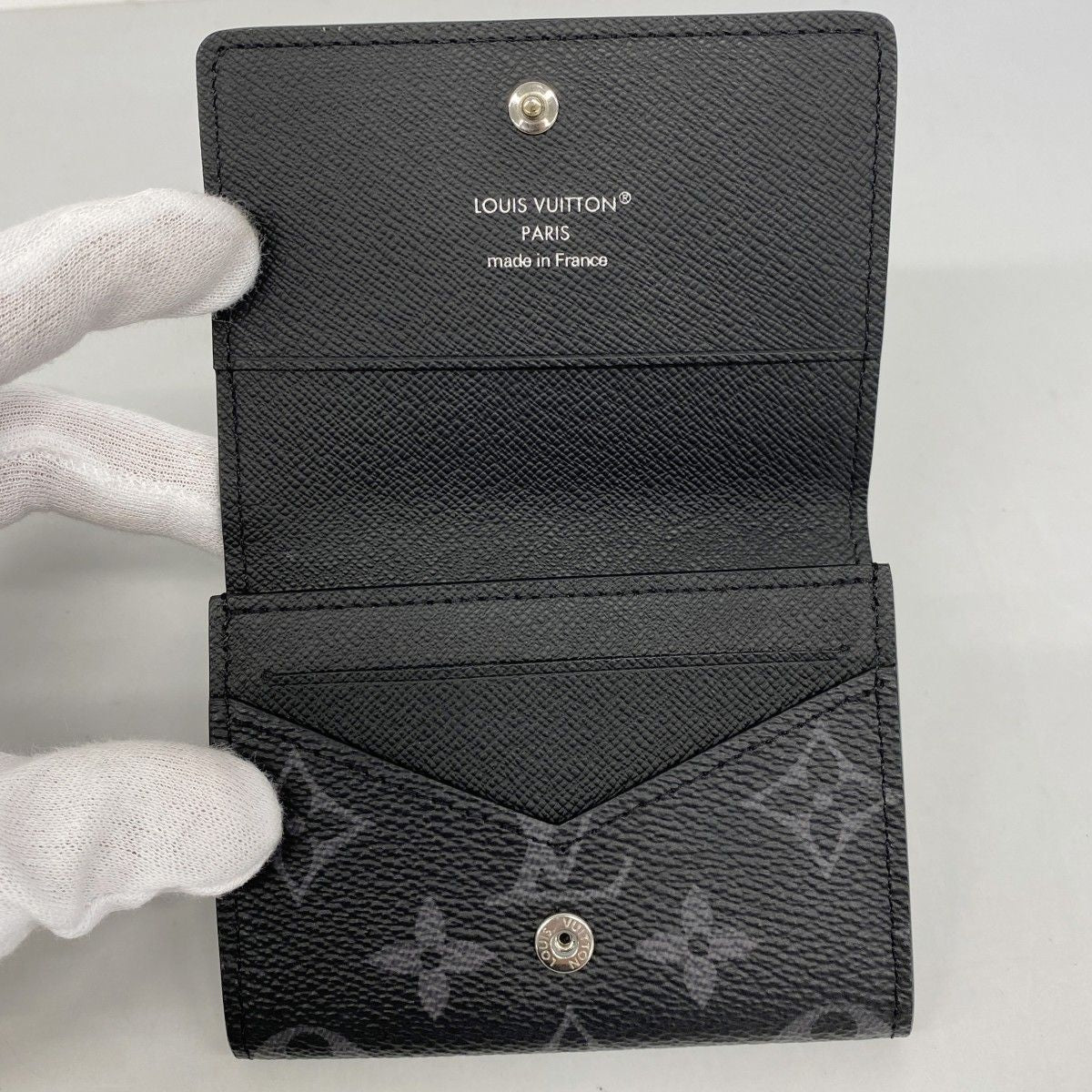 Louis Vuitton Card Case Monogram Eclipse Business Holder Black — view 3