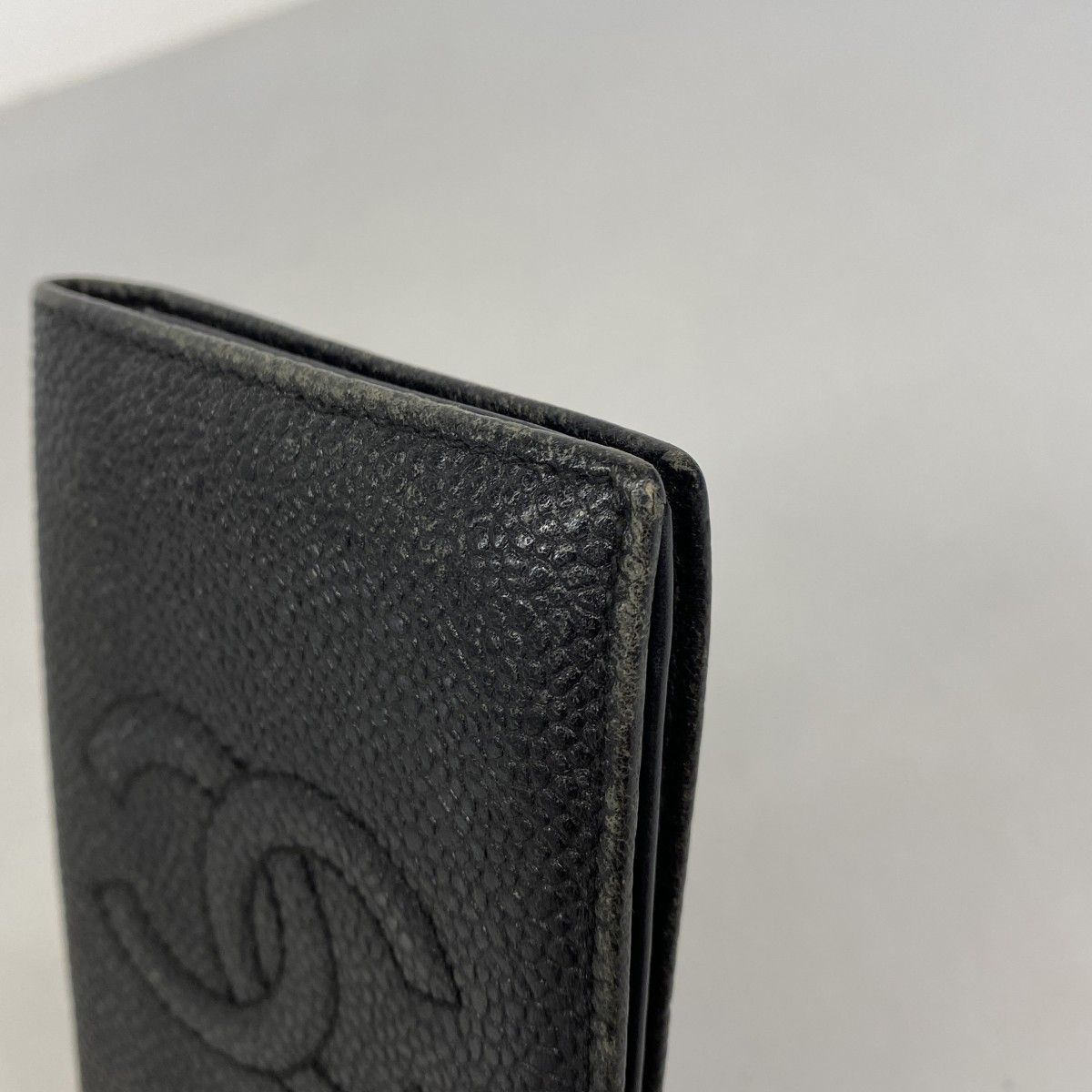 Chanel Card Case Caviar Leather Black Cles — view 7