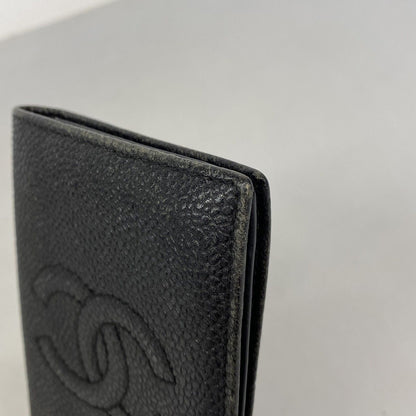Chanel Card Case Caviar Leather Black Cles — view 7
