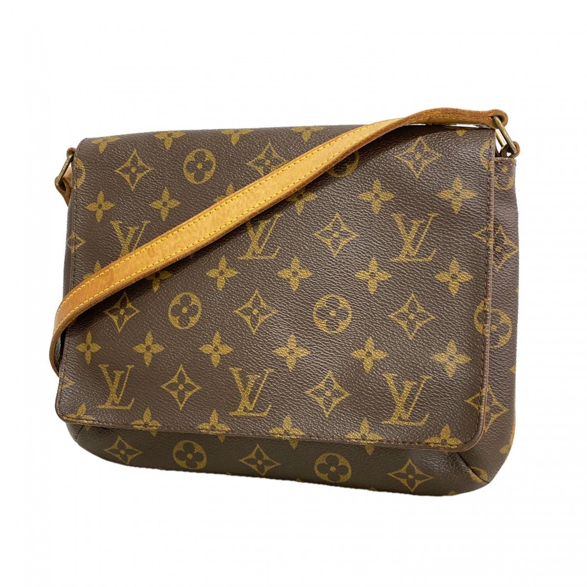 Louis Vuitton Shoulder Bag Monogram Musette Tango Short Strap Brown